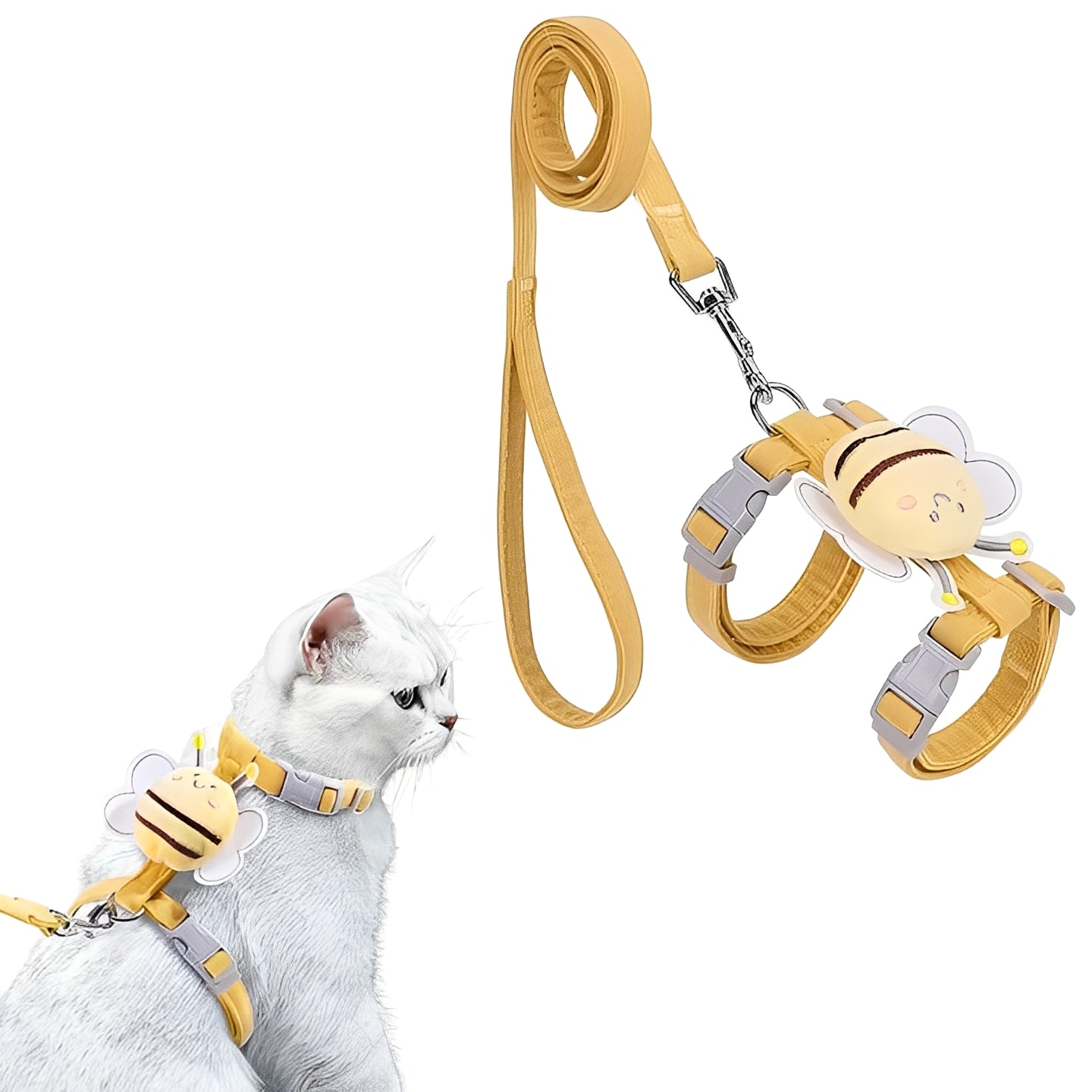 Adjustable Cat Collar and Harness for Safety
