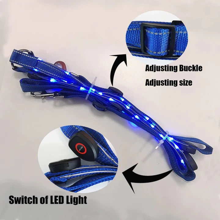 Horse Breast Collar with LED Lights for Night Riding