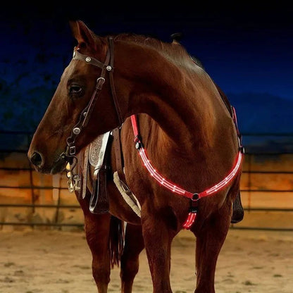 Horse Breast Collar with LED Lights for Night Riding