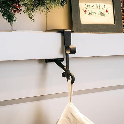 2-In-1 Stocking and Garland Hangers with Metal Construction