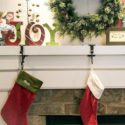 2-In-1 Stocking and Garland Hangers with Metal Construction