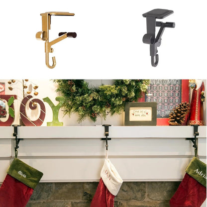 2-In-1 Stocking and Garland Hangers with Metal Construction