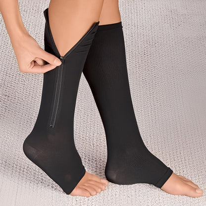 Compression Socks 20–30 mmHg with Zipper Design
