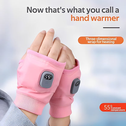 USB Rechargeable Heated Gloves Fingerless Design