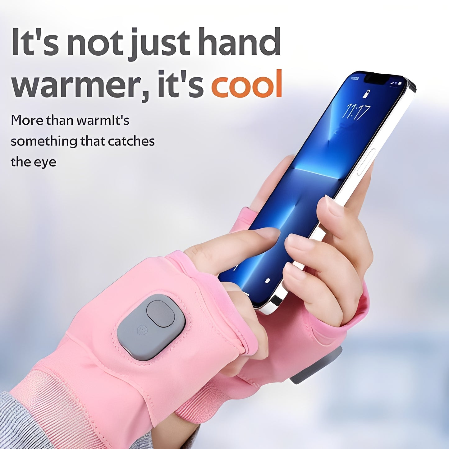 USB Rechargeable Heated Gloves Fingerless Design
