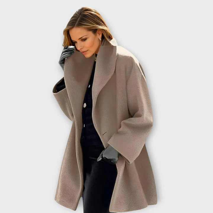 Windproof Wool Coat for Women and Cold Protection
