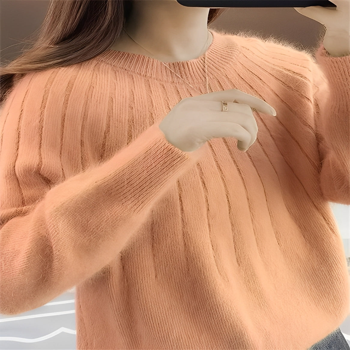 Women's Cashmere Knitted Sweater for Cold Weather