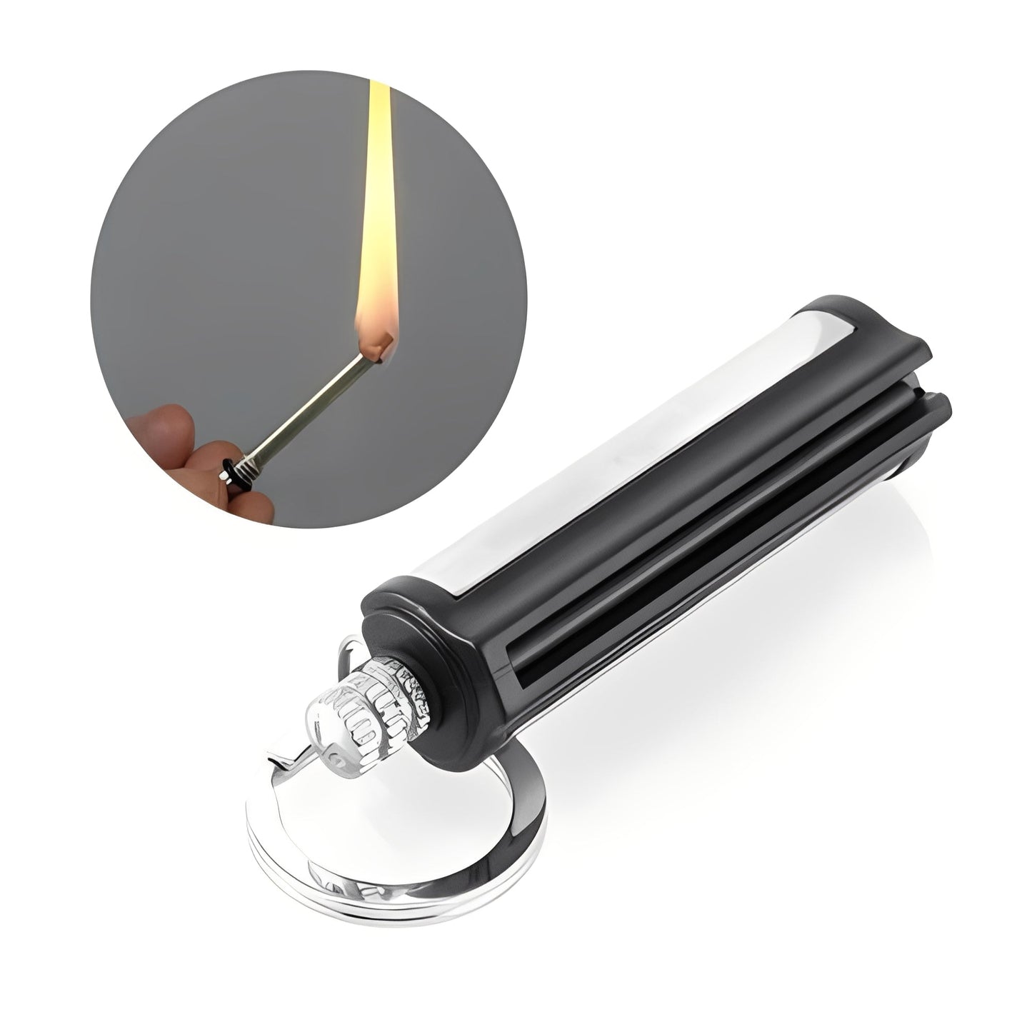 Metal Match Fire Starter, Reusable Long-Lasting Lighter for Outdoor Use