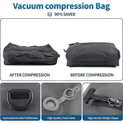 Travel Pump and 2 Vacuum Bags for Space Saving Packing