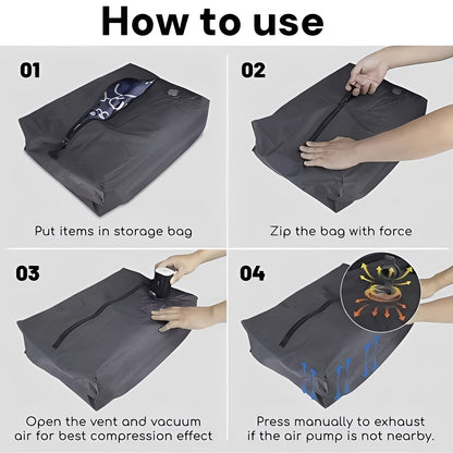 Travel Pump and 2 Vacuum Bags for Space Saving Packing