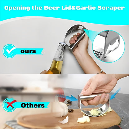 Garlic Rocker Press Set Kitchen Tool and Mincer