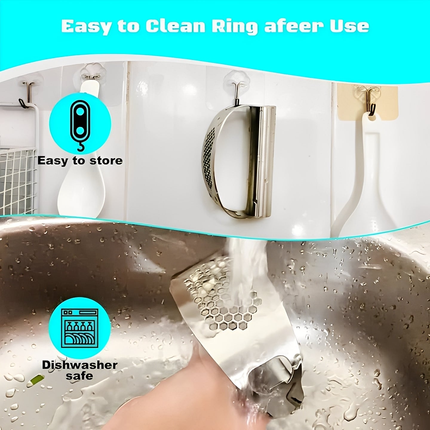 Garlic Rocker Press Set Kitchen Tool and Mincer