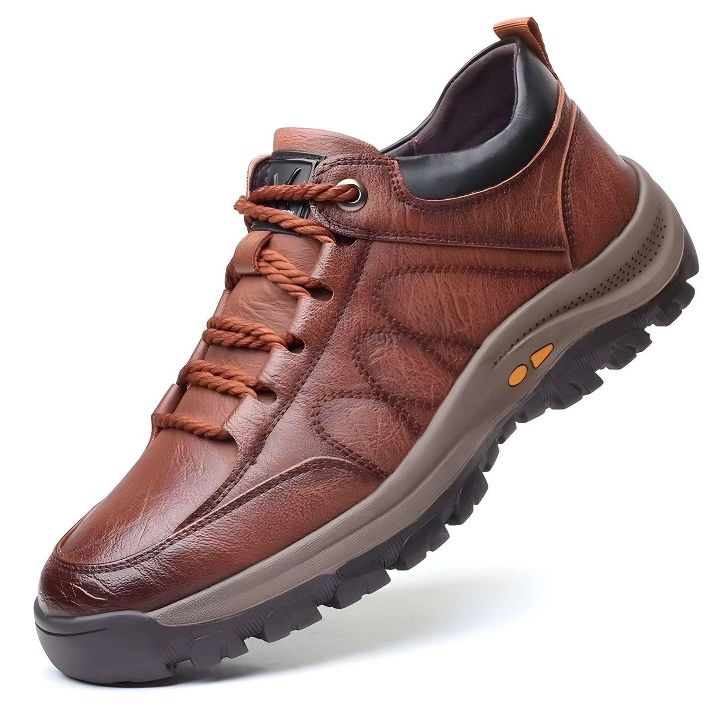 Orthopedic Shoes for Men of Leather with Supportive Insole