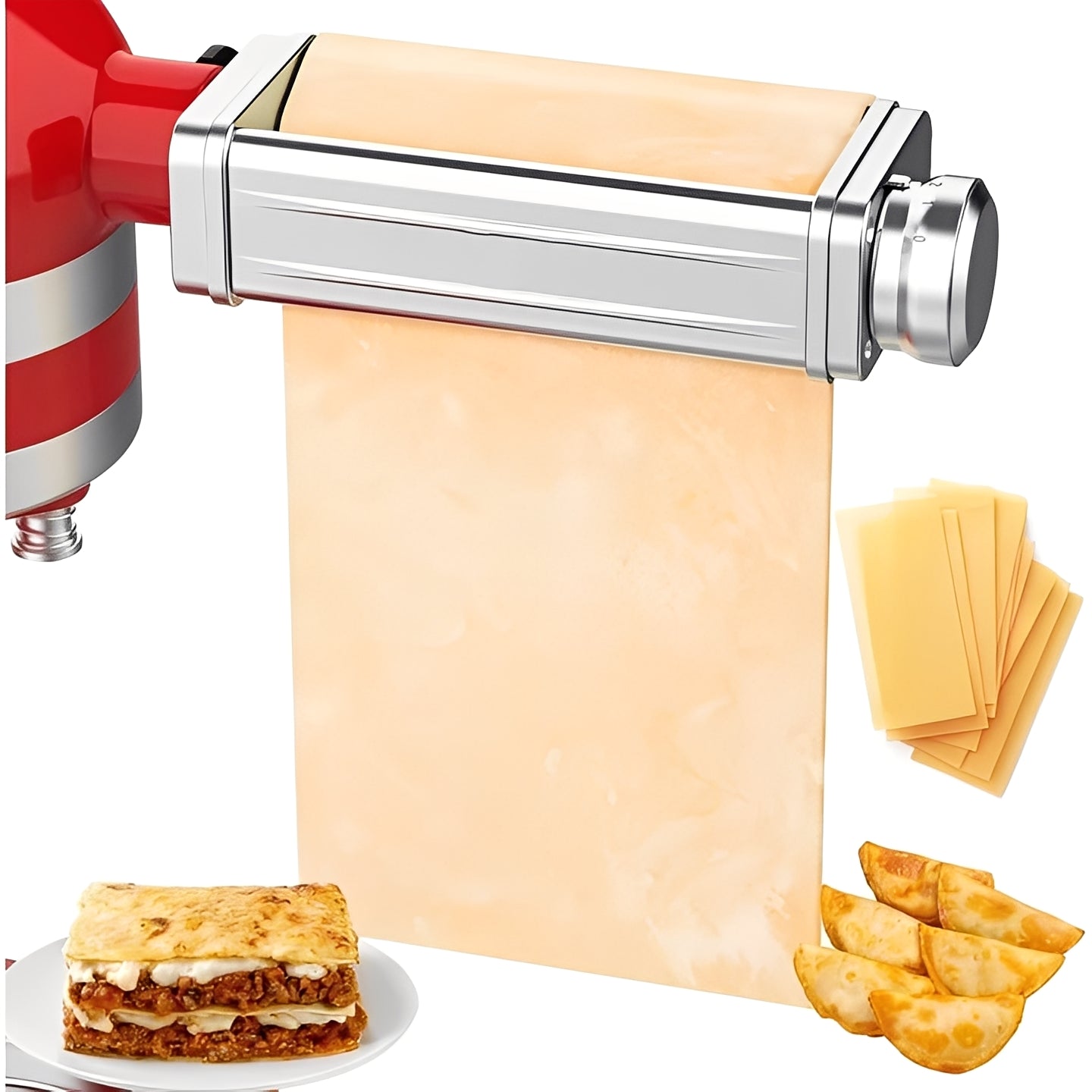 Stand Mixer Attachment for Pasta Dough Rolling and Cutting