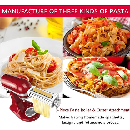 Stand Mixer Attachment for Pasta Dough Rolling and Cutting