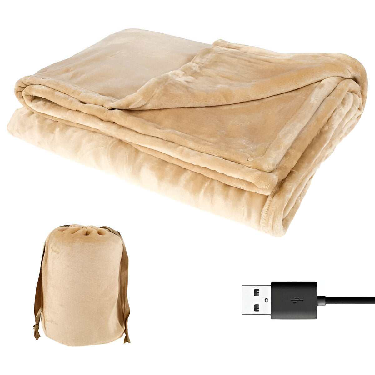 Electric Heated Throw Blanket Cordless and Portable