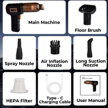 Rechargeable Cordless Car Vacuum Cleaner with Powerful Suction