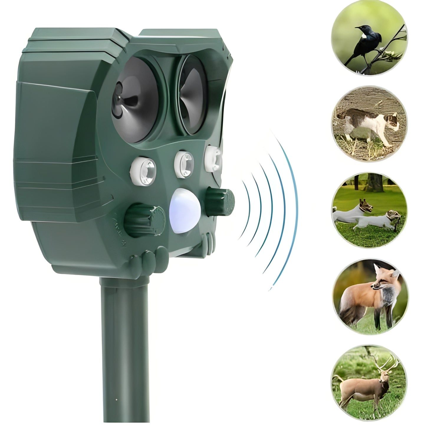Solar Powered Snake Repeller Ultrasonic Pest Control Device
