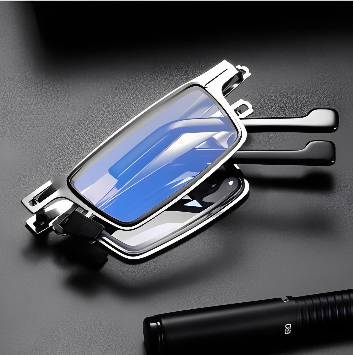 Pocket Reading Glasses Foldable Screwless Frame and Case