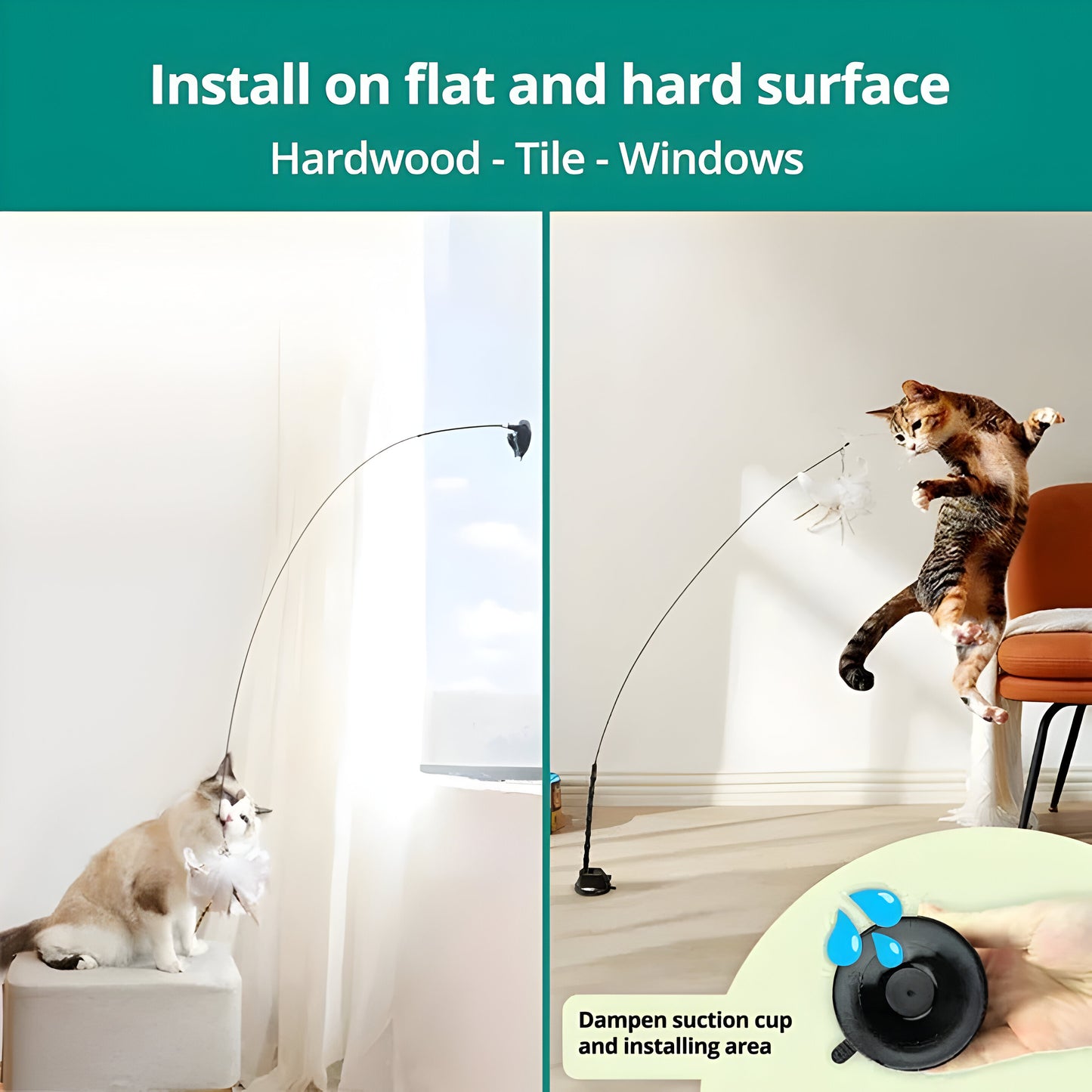 Feather Bird Simulation Toy Set for Cats and Kitten Play