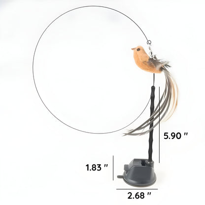 Feather Bird Simulation Toy Set for Cats and Kitten Play