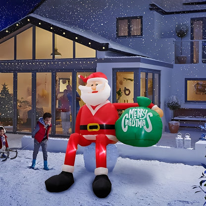 LED Inflatable Giant 8FT Climbing Santa Christmas Outdoor Decoration