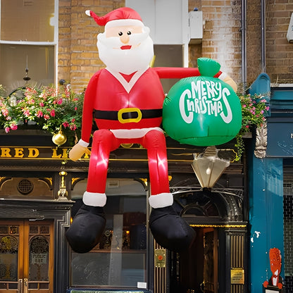 LED Inflatable Giant 8FT Climbing Santa Christmas Outdoor Decoration