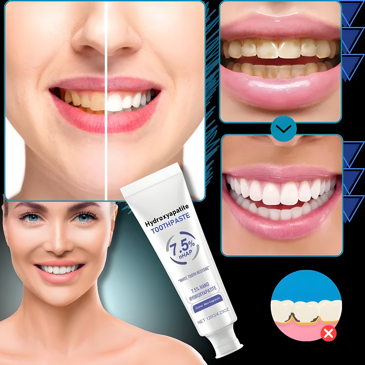 Enamel Repair Toothpaste Fluoride Free and Natural Ingredients