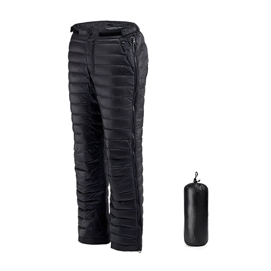 Outdoor Hiking and Skiing Pants Thermal Goose Down with Zipper