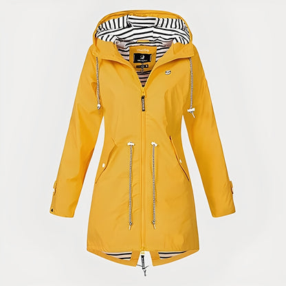 Waterproof Long Rain Jacket for Women and Protection