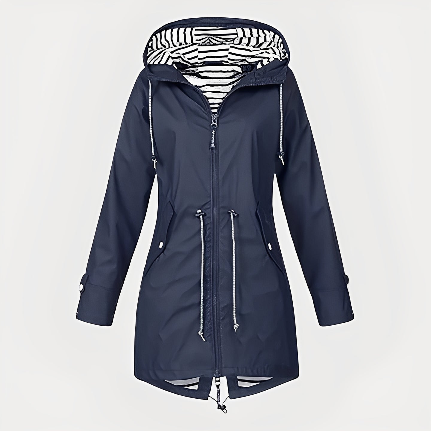 Waterproof Long Rain Jacket for Women and Protection
