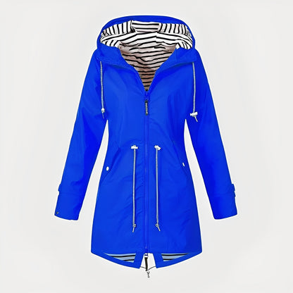 Waterproof Long Rain Jacket for Women and Protection