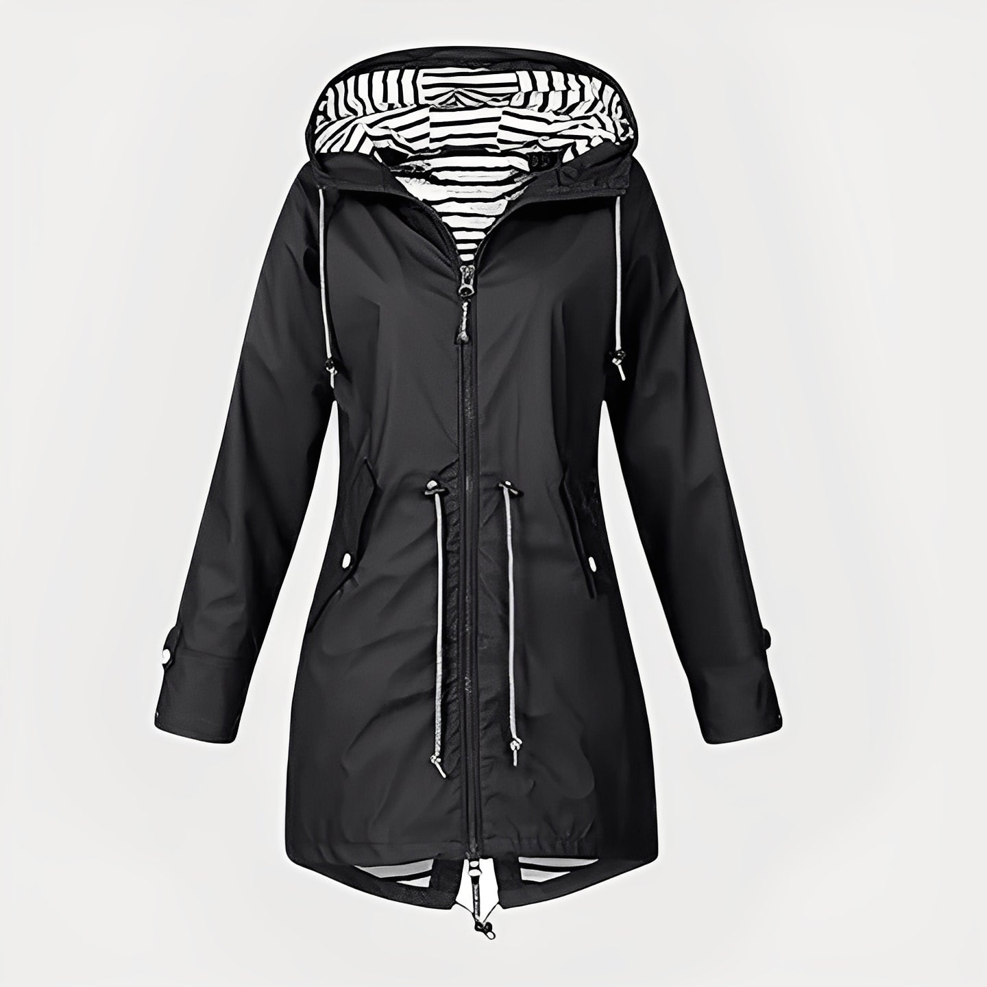 Waterproof Long Rain Jacket for Women and Protection