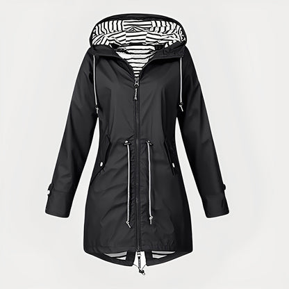 Waterproof Long Rain Jacket for Women and Protection