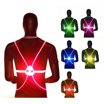 LED Flash Night Vest Reflective for Running and Cycling