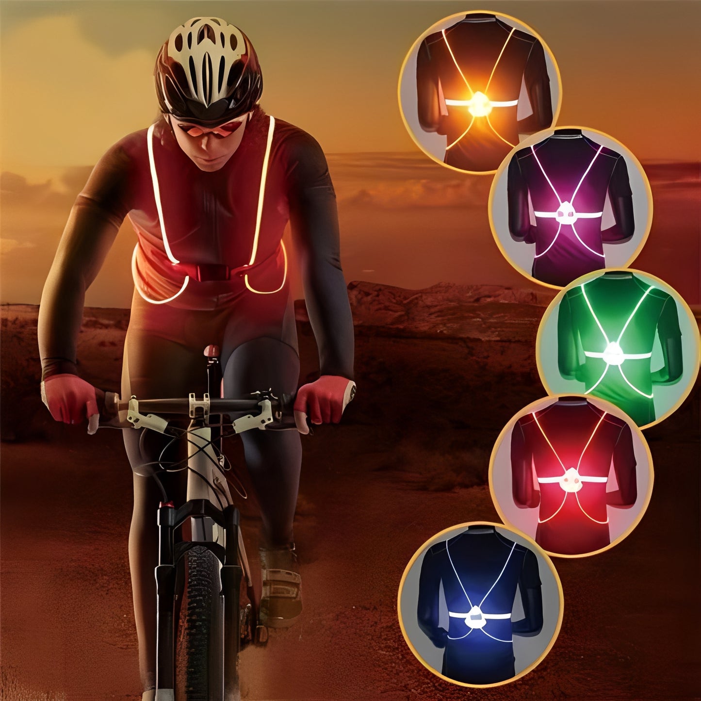 LED Flash Night Vest Reflective for Running and Cycling
