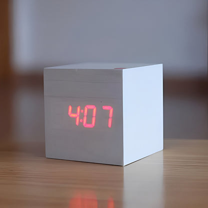 Digital Wood Clock Modern Style and LED Display