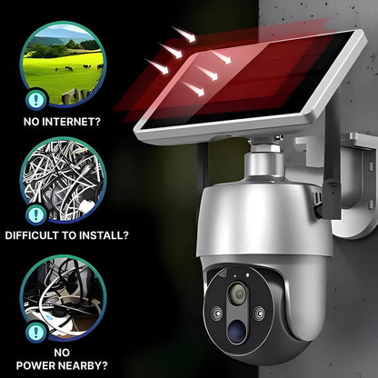Outdoor Surveillance Camera Solar Powered and Wireless