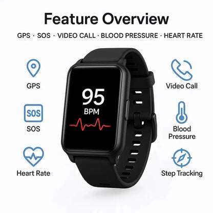 Smartwatch with Fall Detection for Seniors and Safety Monitoring
