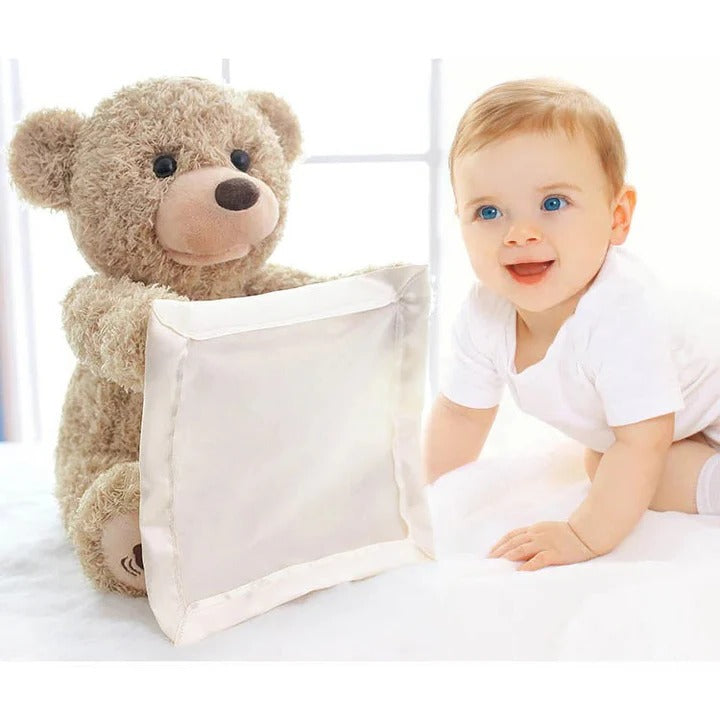 Interactive Plush Teddy Toy Peek-A-Boo Game for Children