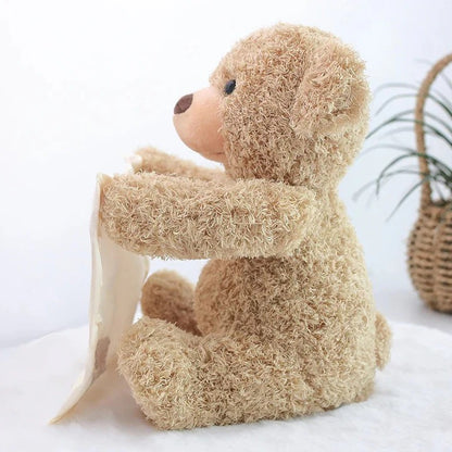 Interactive Plush Teddy Toy Peek-A-Boo Game for Children