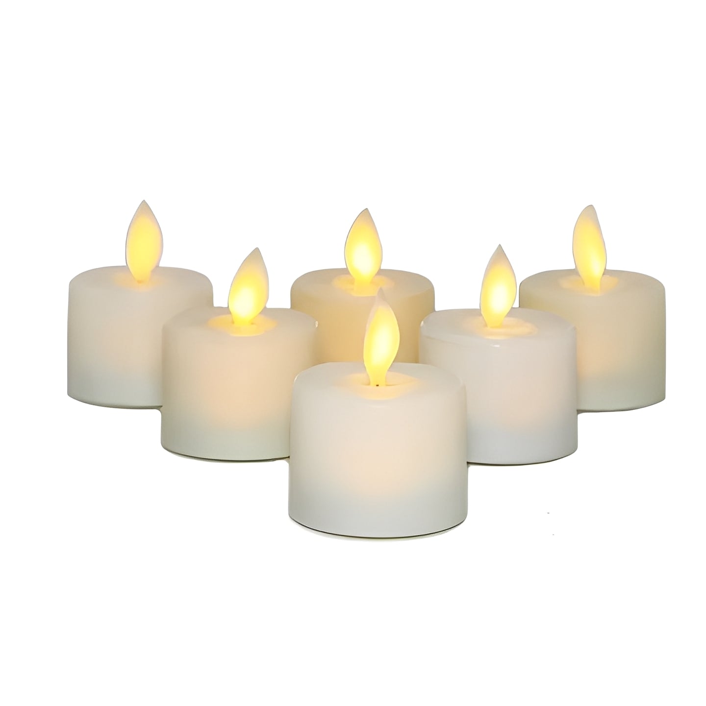 Flameless Candles 6 Pcs with Remote Control and Wavy Edge