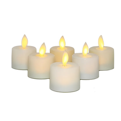 Flameless Candles 6 Pcs with Remote Control and Wavy Edge
