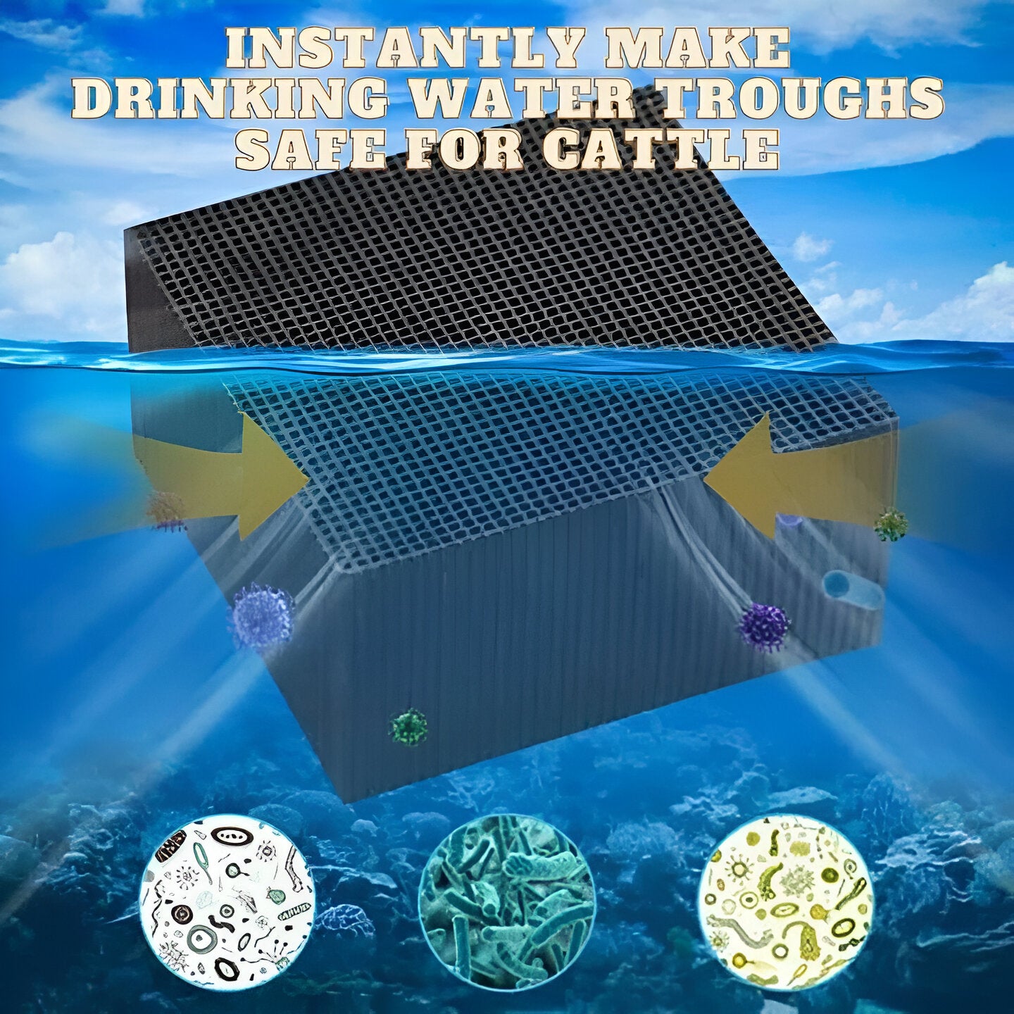 Bio Cube Water Purifier for Aquarium Livestock and Horse Trough
