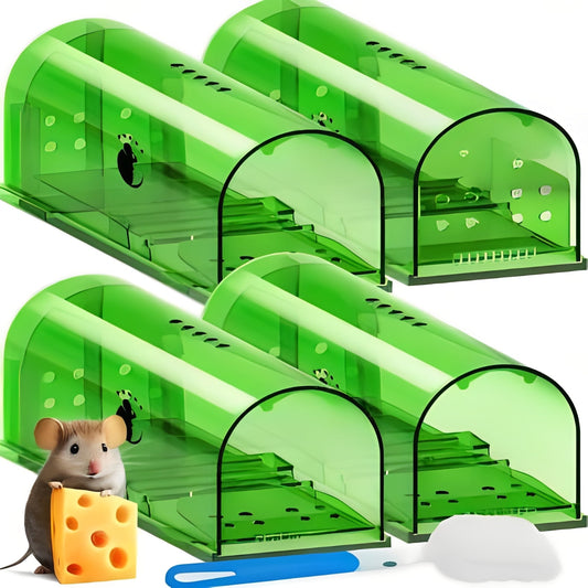 4 Pack Reusable Mouse Trap for Effective Rodent Control