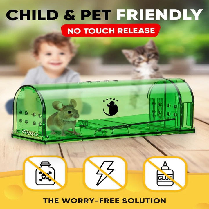 4 Pack Reusable Mouse Trap for Effective Rodent Control