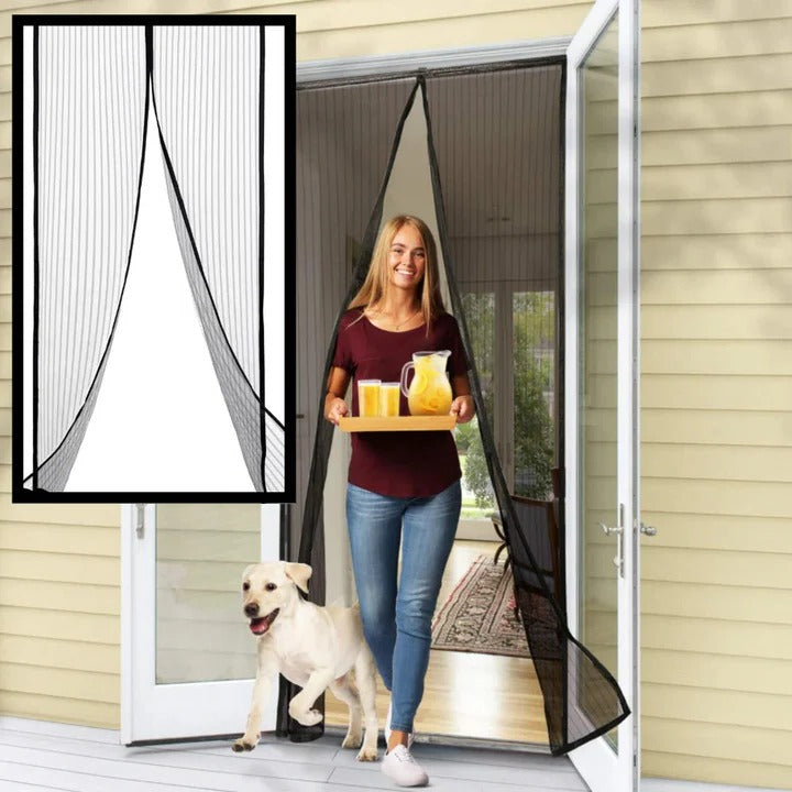 Magnetic Door Screen for Mosquito Protection and Air Flow