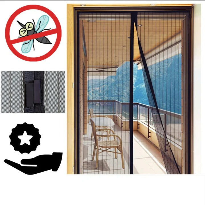 Magnetic Door Screen for Mosquito Protection and Air Flow