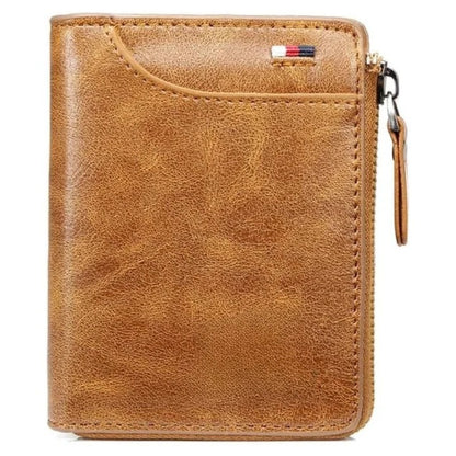 Credit Card Holder Wallet RFID Blocking Zipper for Men