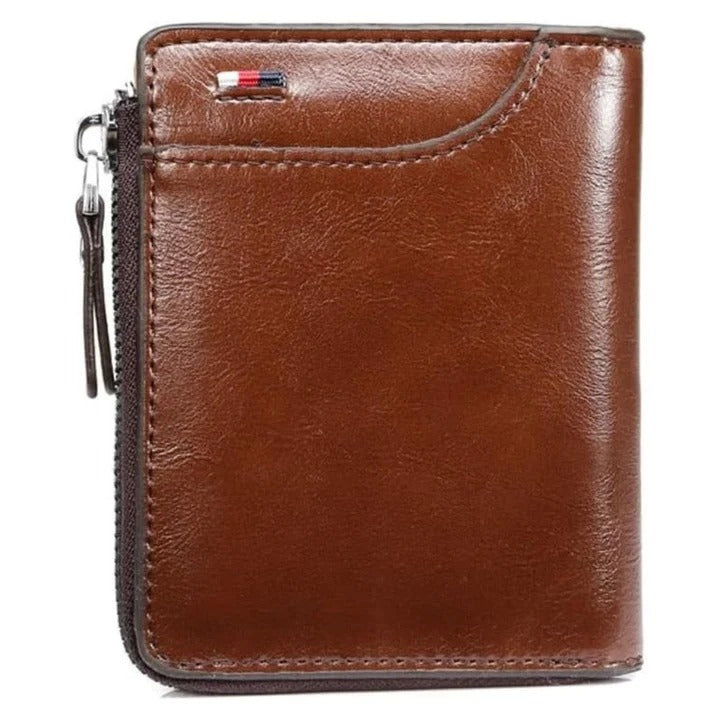 Credit Card Holder Wallet RFID Blocking Zipper for Men